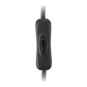 Entac Rewireable Cable 2G0.75 with ON/OFF Switch Black 1m