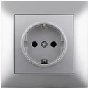 Πρίζα Ρεύματος Entac Arnold Recessed earthed Silver