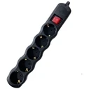 Πολύπριζο Entac Rewireable 5 Sockets with Switch Black