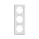 Πλαίσιο Διακόπτη Entac Arnold - Πρίζας 3 Θέσεων Οριζοντίως Λευκό