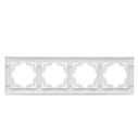 Πλαίσιο Διακόπτη Entac Arnold - Πρίζας 4 Θέσεων Καθέτως Λευκό