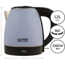 Βραστήρας 1.2 L 2200 W First Austria FA-5407-3-BU Μεταλλικός
