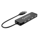 USB Hub Orico Fl01, 4X Θυρών, USB 2.0, 480Mbps, Μαύρο