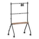 BRATECK βάση τηλεόρασης δαπέδου FS66-46F-01, 37-86", έως 80kg, με ράφι & ροδάκια