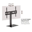 SBOX FS-306 Floor Fixed TV Mount Stand up to 75" (37–75 inches), 40 kg, Black
