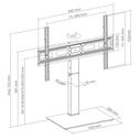 SBOX FS-306 Floor Fixed TV Mount Stand up to 75" (37–75 inches), 40 kg, Black