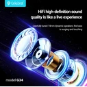 Handsfree Ακουστικά Celebrat G34, 3.5mm σύνδεση, 14mm, 1.2m, Μαύρα