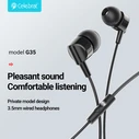 Handsfree Ακουστικά Celebrat G35, 3.5mm σύνδεση, 10mm, 1.2m, Λευκά
