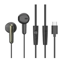 Handsfree Ακουστικά Celebrat G37, USB-C σύνδεση, 14.2mm, 1.2m, Μαύρα