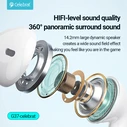 Handsfree Ακουστικά Celebrat G37, USB-C σύνδεση, 14.2mm, 1.2m, Μαύρα