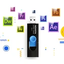 USB Flash 128GB ADATA UV320 Type-A 3.2 Gen 1 (3.1 Gen 1) Black, Blue