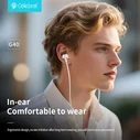 Celebrat G40 In-ear Handsfree Ακουστικά με Βύσμα USB-C Μαύρο