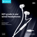 Celebrat G40 In-ear Handsfree Ακουστικά με Βύσμα USB-C Μαύρο