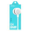 Handsfree Ακουστικά Celebra G4 με μικρόφωνο, 10mm, 1.2m, λευκό