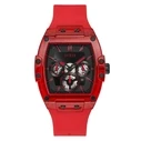 Ρολόι Guess Gw0203G5 (43mm) Καουτσούκ Λουράκι Κόκκινο