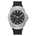 GUESS Men's Watch GW0208G1 (47 mm) Black Dial, Black Silicone Strap