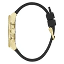 GUESS Men's Quartz Watch GW0518G2 (44mm) - Black Dial, Gold Case, Black Silicone Strap