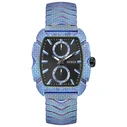 GUESS Men's Watch GW0885G2 (39MM) - Blue Stainless Steel Bracelet, Black Dial