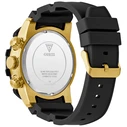 GUESS Men's Watch GW0911G3 – 52mm Black Dial, Gold Stainless Steel Case, Black Silicone Strap
