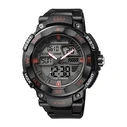 Q&Q Men's Analogue/Digital Quartz Watch GW85J002Y (53 mm) - Black Resin Case & Strap