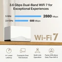 Access Point Mercusys Whole Wi-Fi 7 System Halo H27Be, 3.6Gbps Dual Band, 3Τμχ, V.1.0
