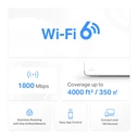 Mercusys Halo H70X v1 WiFi Mesh Network Access Point Wi‑Fi 6 Dual Band (2.4 & 5GHz) σε Διπλό Kit