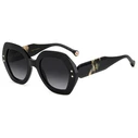 Carolina Herrera Women's Sunglasses HER 0126/S WR7 (52/24/145) — Black Acetate Frame, Grey Gradient Lenses (Category 3)