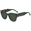 Carolina Herrera Women's Sunglasses HER 0222/S ACK/IR - Acetate Frame, Green/Tortoiseshell, Grey Lenses (47/26/145 mm)
