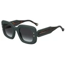 CAROLINA HERRERA Women's Sunglasses HER0313S1ED - 49/26/145 mm - Black Acetate Frame with Grey Degraded Lenses (UV400, Cat.3)
