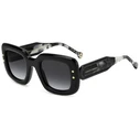 Carolina Herrera Women's Sunglasses HER 0313/S 807 - 49/26/145 mm - Black Acetate Frame, Grey Degraded Lenses (Category 3)