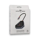 USB HUB White Shark 6in1 Type-C Black/Silver