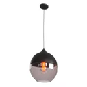 Φωτιστικό Οροφής Powertech HLL-0028, E27, 20x20cm, γυάλινο, μαύρο