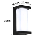 Φωτιστικό Τοίχου LED Powertech Hll-0166, 12W, 4000K, 960Lm, Ip65, Μεταλλικό, Μαύρο