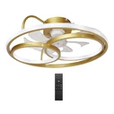 Ανεμιστήρας Οροφής Powertech Smart HLL-0178 με LED φως, 50W, Φ50x21cm, χρυσός