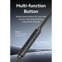 USAMS Earphones with Microphone US-SJ758 USB-C Metal 1.2m Grey