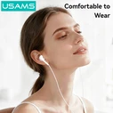 Usams Ep-50 In-ear Handsfree Ακουστικά με Βύσμα USB-C Λευκό