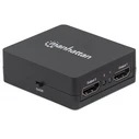Splitter Manhattan 1080p 2-Port HDMI Strom USB Black