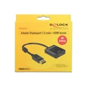 Αντάπτορας Delock DP to HDMI 4k M/F Black active