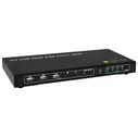 Switch Techly KVM USB, HDMI, 4K, 4 Wege