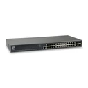 Network Switch 24-port LevelOne GE GEP-2682 2xGSFP 370W PoE