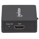 Splitter Manhattan 1080p 2-Port HDMI Strom USB Black