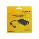 Αντάπτορας Delock mini DP to VGA/HDMI/DVI Black