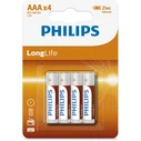 Μπαταρία Philips R03L4B/10 Zinc-Chloride 4 τμχ AAA
