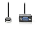 Καλώδιo Nedis Converter USB A Male to RS232 Male USB 2.0 0.9 m