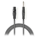 Καλώδιο XLR Nedis COTH15120GY30 Female to 6.35mm Male 3m