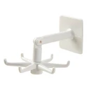 Κρεμάστρα Τοίχου για Κουζίνα-Μπάνιο HUH-0097 Περιστρεφόμενη, 11Cm, Λευκή