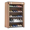Υφασμάτινη Παπουτσοθήκη HUH-0124 με 5 Ράφια, 60X30X90cm, Καφέ