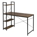 Γραφείο Home Use Γραφείο HUH-0249 με Ραφιέρα, 120X60X122Cm, Καφέ/Μαύρο
