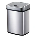HOME USE κάδος απορριμμάτων με φωτοκύτταρο ανοξείδωτο ατσάλι 15lt ασημί
