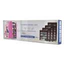 HOME USE υφασμάτινη παπουτσοθήκη HUH-0266 με 8 ράφια, 60x30x122 cm, γκρι